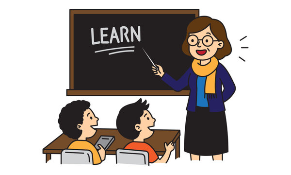 Good classroom behavior illustration vector
