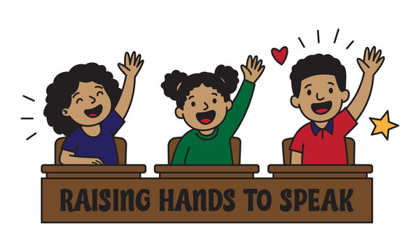 Good classroom behavior illustration vector