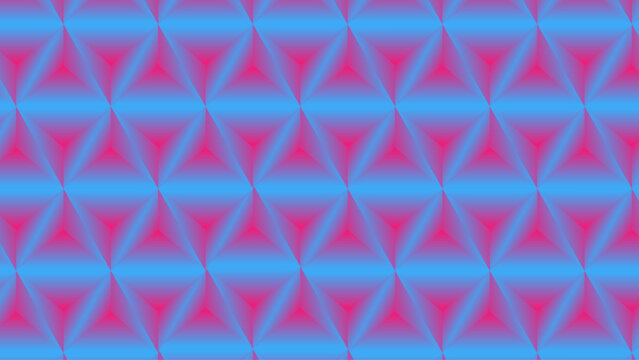 Neon Pink and Blue Geometric Triangle Pattern Abstract Background with Futuristic Gradient Design