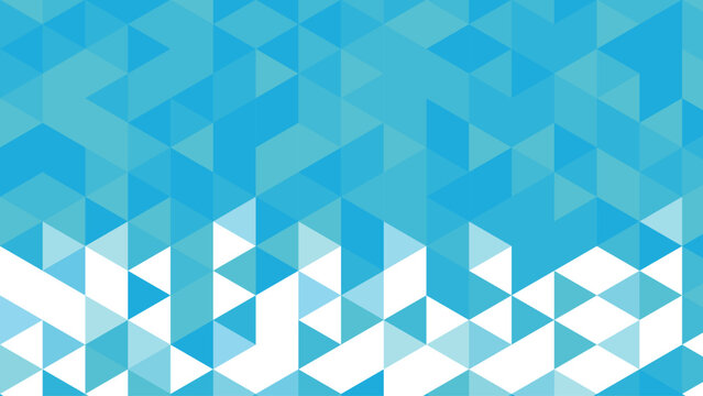 Blue Geometric Triangle Mosaic Abstract Background with Modern Polygon Pattern Design