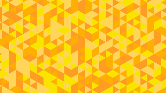 Abstract Yellow Orange Geometric Triangle Pattern Background with Vibrant Modern Polygon Mosaic Design