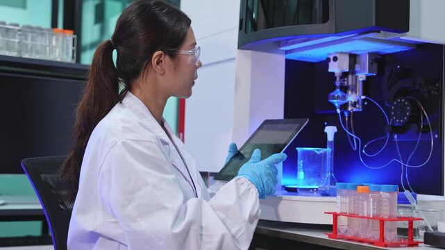 Laboratory research action science lab experimental procedures modern environment close-up view innovative techniques