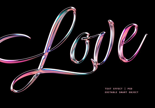 Vivid Chrome Text Effect