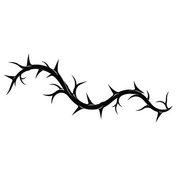 Black silhouette of a thorny vine or crown of thorns