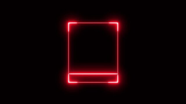 scanner icon animation isolated scanner neon shine icon animation.fingerprint biometric scanning animation. Biometric scanning animation showing neon fingerprint icon