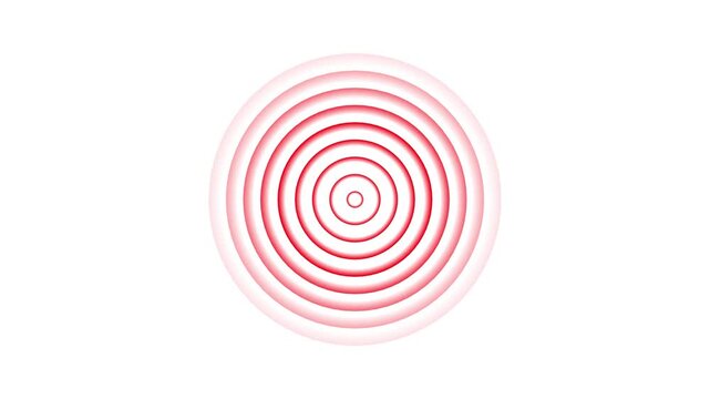 red circle, signal, map, military target (Loopable)+Chroma key - Stock Video on white background