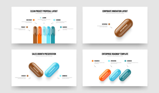 Service Launch Five One Two Three Option Infographic Slide Layout Vector Illustration Collection. Business Campaign 5 1 2 3 Element Diagram Slideshow Template Bundle.