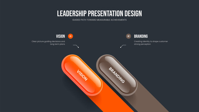 Product Forecast Slideshow Layout Vector Illustration. Financial Growth 2 Option Diagram Slide Design. Marketing Showcase Two Step Infographic Frame Template.