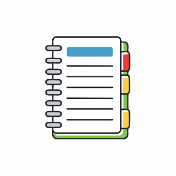 Spiral Notebook with Tabs and Lined Pages