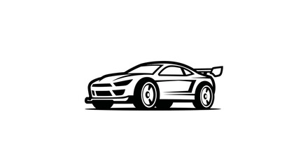 Sleek Sports Car Silhouette - Modern Automotive Vector Art © samsul
