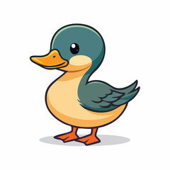 Fototapeta premium Cute cartoon duckling illustration