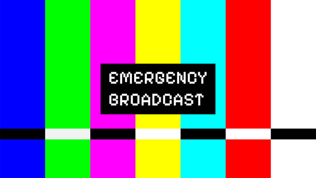 Vibrant TV Error Screen - Please Stand By Broadcast Interruption
