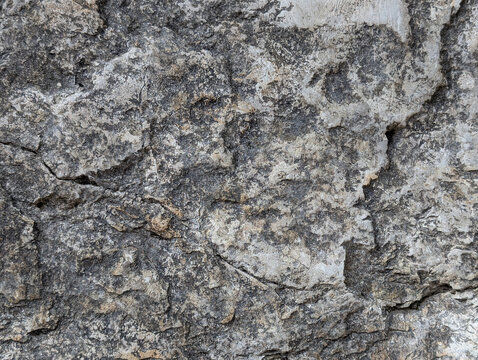 Gray Rock Texture Background With Natural Stone Surface And Cracked Mountain Pattern