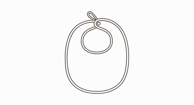 Minimalist baby bib design isolated on white background for infant care