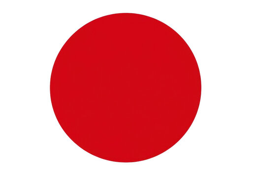A simple red circle shape isolated as a flat graphic design element isolated on transparent background