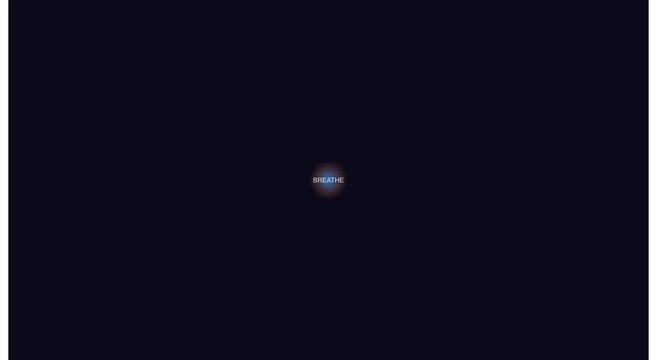 Breathe guided meditation animation with pulsing light animation background loop