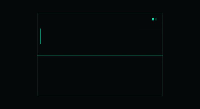 Digital cursor blinking on minimalist hud interface screen overlay animation