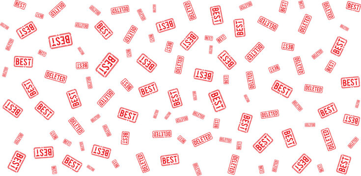and deleted rubber stamps pattern on transparent background