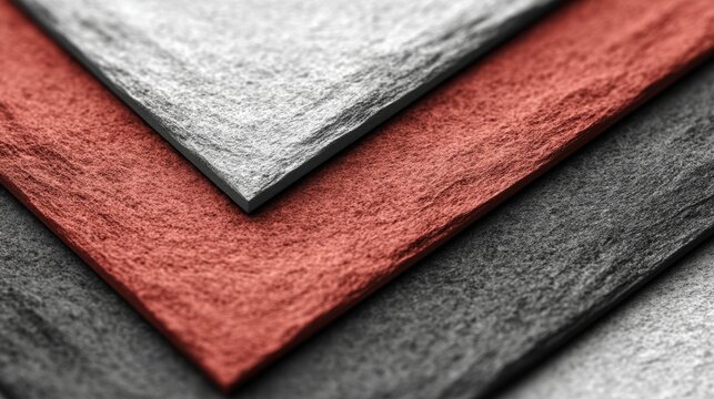 Textured Surface of Slate Tiles in Red, Black, and Grey Shades for Design Projects