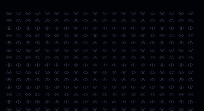 Digital eye pattern background: minimalist geometric motion animation