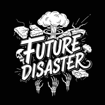 Future disaster graphic illustration design.