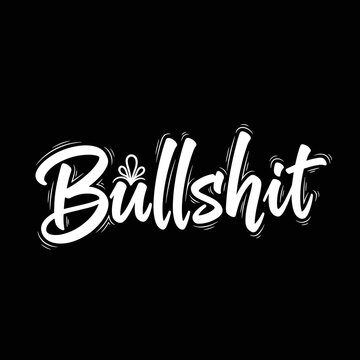White cursive swear word text.