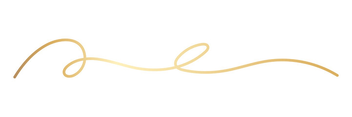 Fototapeta premium PNG Elegant gold decorative flourish on transparent background