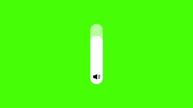 Volume up down animation, Vertical volume slider animation for audio level adjustment. ,Modern volume slider animation. 4K video.