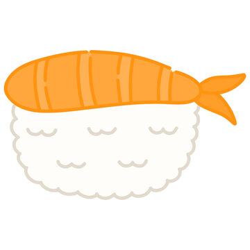 Ebi Nigiri Sushi or Sushi Shrimp is Japanese Traditional Food