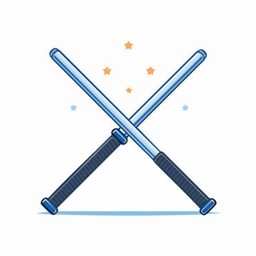 Crossed Police Batons