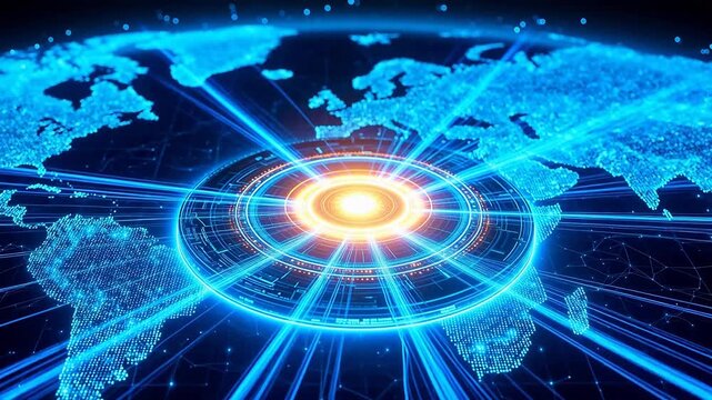 AI Governance: Glowing Threads Over a Digital World