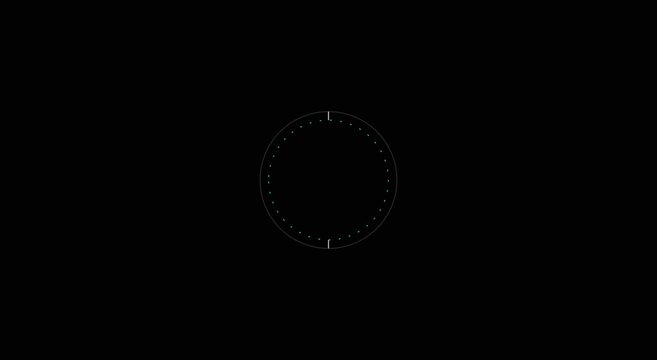 Minimalist digital clock interface hud for tech motion animation