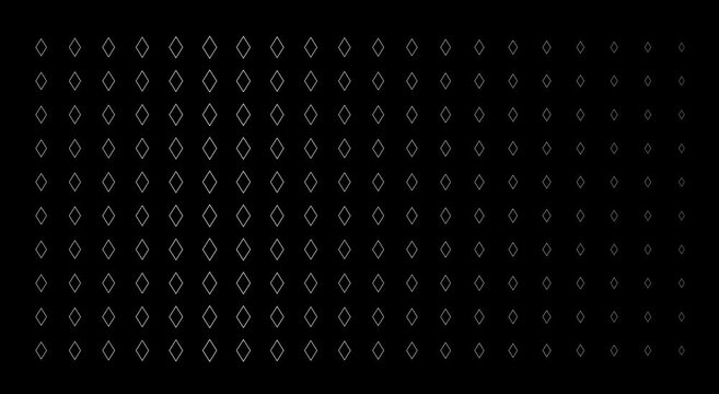 Minimalist diamond pattern motion animation background, with pulsing geometric shapes