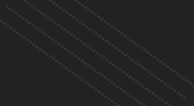 Minimalist geometric motion: rotating circular pattern on dark animation background