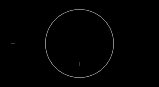 Minimalist loading circle animation on animation black background, for ui