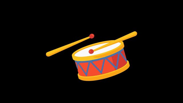 snare drum musical instrument percussion music animation HD 4K