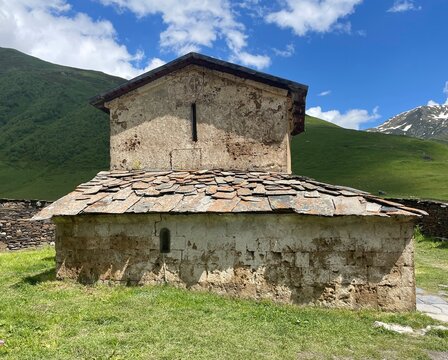 Lamaria monastery church in Ushguli village, Svaneti region, Georgia