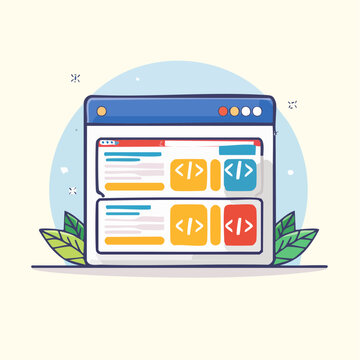 Web Development and Coding Illustration