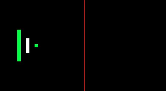 Retro arcade game pong animation with minimalist green paddle motion animation
