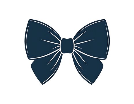 Dark blue bow illustration