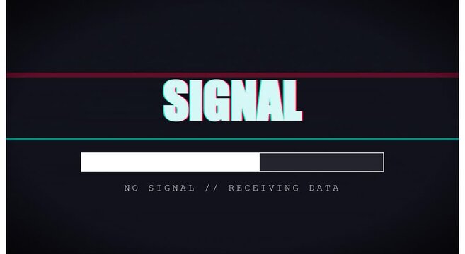 Signal receiving data loading bar digital technology abstract animation background