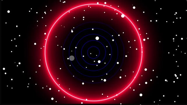 Glowing pink neon frame with smoky texture and rough, dark terrain Seamless loop animation rectangle frame 4K video motion graphic. Animated borders frame glowing neon electric lights. 