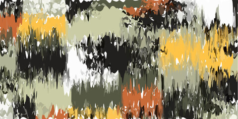 Obraz premium Abstract blotched random paint splatter seamless pattern. Dense grungy mottled effect fabric texture design with tileable all over print. For speckled impressionism style wallpaper backdrop.