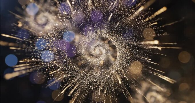 Microscopic spiral shaped particles.