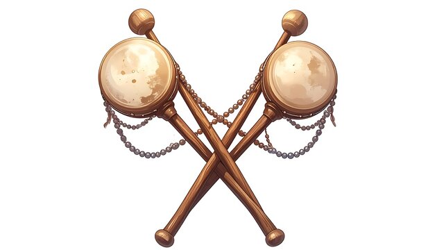 Crossed lunar drums