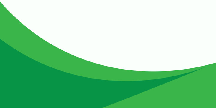Green banner background. Green abstract header with rounded lines for web banner or poster.