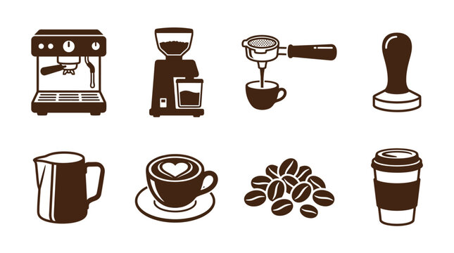 Coffee Beans and Coffee Cups.