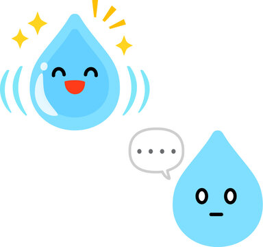 活性化した水と鎮静化した水のキャラクター
