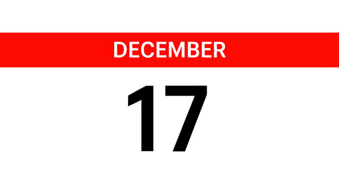 Calendar date December seventeenth.