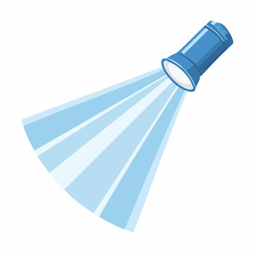 Blue Flashlight Emitting Light Beam
